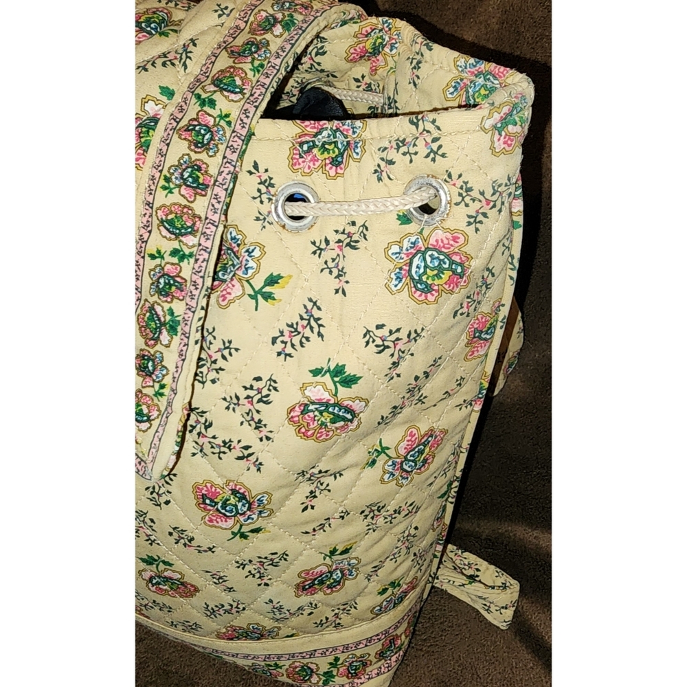 Americana by Sharif Women's Backpack Beige Multi-Colored Floral Like-New! - Picture 5 of 12